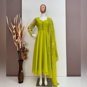 COPY - Black Embroidery Work Anarkali Style Gown